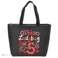 This Ladybug Is 5 Years Old 5th Birthday Girl Family Ladybug Tote Bag thumb 0