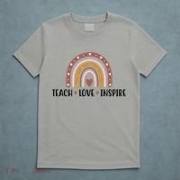 Teach Love Inspire Fall Autumn Rainbow T-Shirt thumb 5