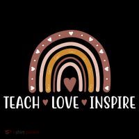 Teach Love Inspire Fall Autumn Rainbow Women's Hoodie thumb 2