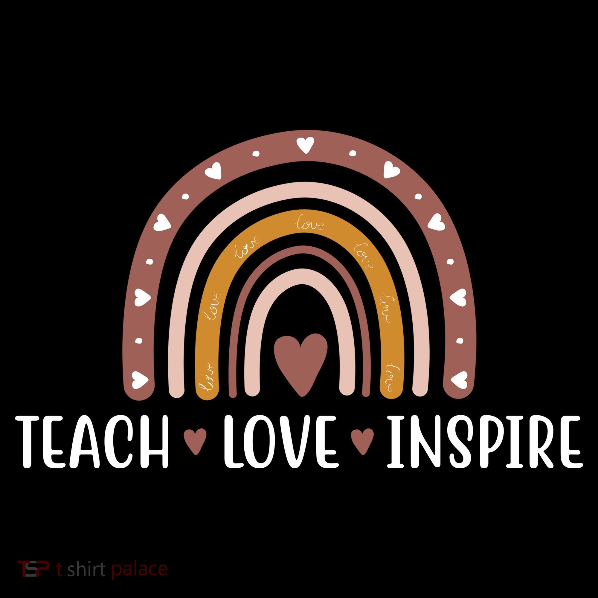 Teach Love Inspire Fall Autumn Rainbow Mousepad