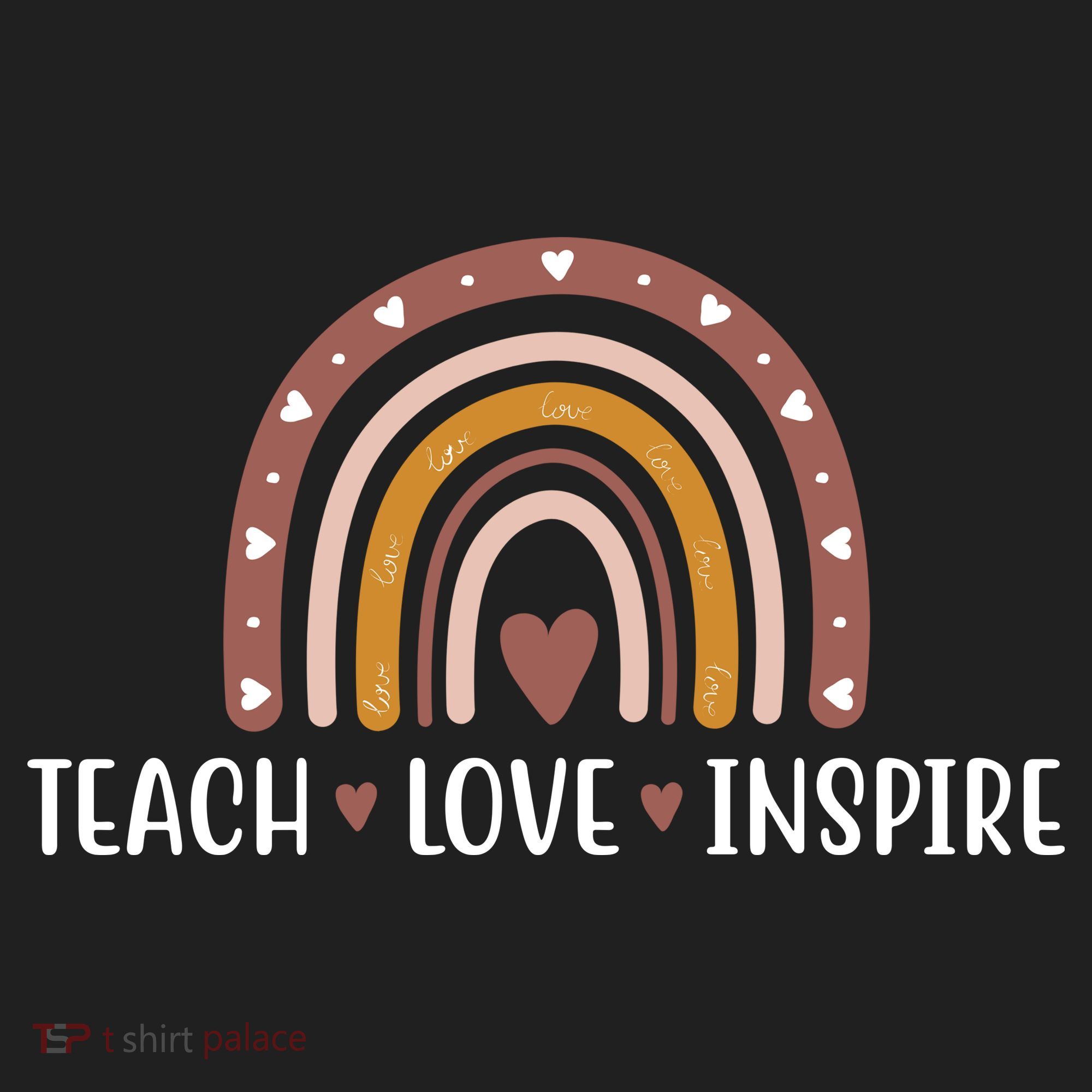 Teach Love Inspire Fall Autumn Rainbow Hat