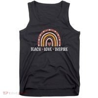 Teach Love Inspire Fall Autumn Rainbow Tank Top thumb 0
