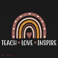 Teach Love Inspire Fall Autumn Rainbow Tote Bag thumb 4