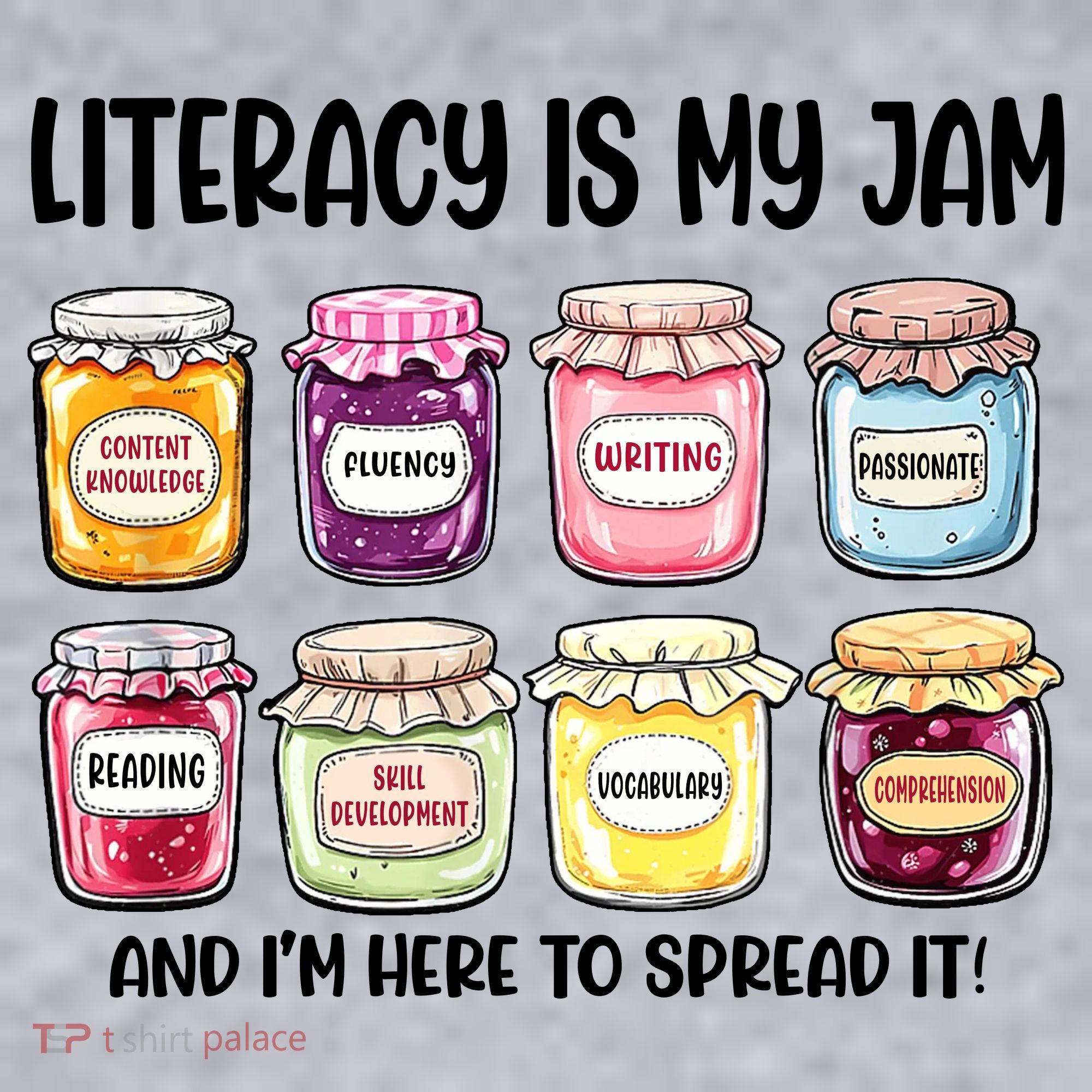 Teaching Literacy Is My Jam Gift For Teachers Women's Racerback Cropped Tank