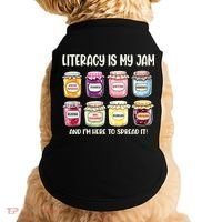 Teaching Literacy Is My Jam Gift For Teachers Doggie Tank thumb 0