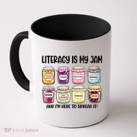 Teaching Literacy Is My Jam Gift For Teachers Coffee Mug thumb 0