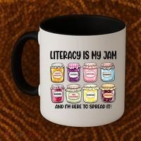 Teaching Literacy Is My Jam Gift For Teachers Coffee Mug thumb 2