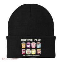 Teaching Literacy Is My Jam Gift For Teachers Beanie thumb 0