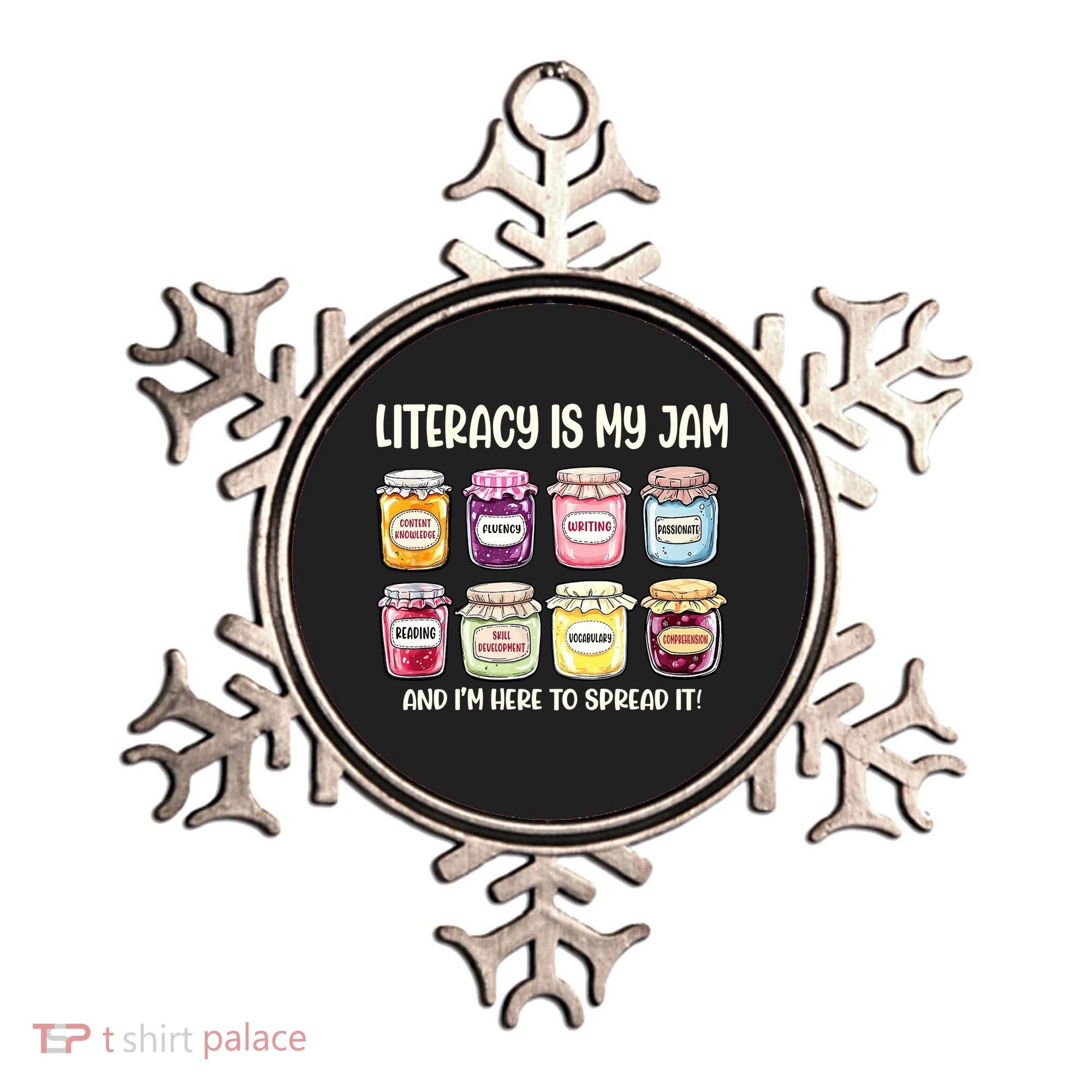 Teaching Literacy Is My Jam Gift For Teachers Ornament