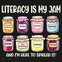 Teaching Literacy Is My Jam Gift For Teachers Women's Tank Top thumb 5