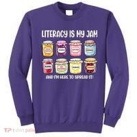 Teaching Literacy Is My Jam Gift For Teachers Sweatshirt thumb 0