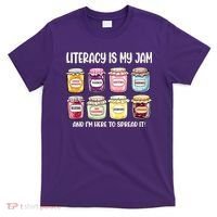 Teaching Literacy Is My Jam Gift For Teachers T-Shirt thumb 0