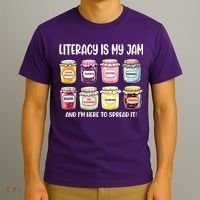Teaching Literacy Is My Jam Gift For Teachers T-Shirt thumb 3