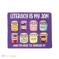 Teaching Literacy Is My Jam Gift For Teachers Mousepad thumb 0