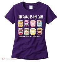 Teaching Literacy Is My Jam Gift For Teachers Women's T-Shirt thumb 0