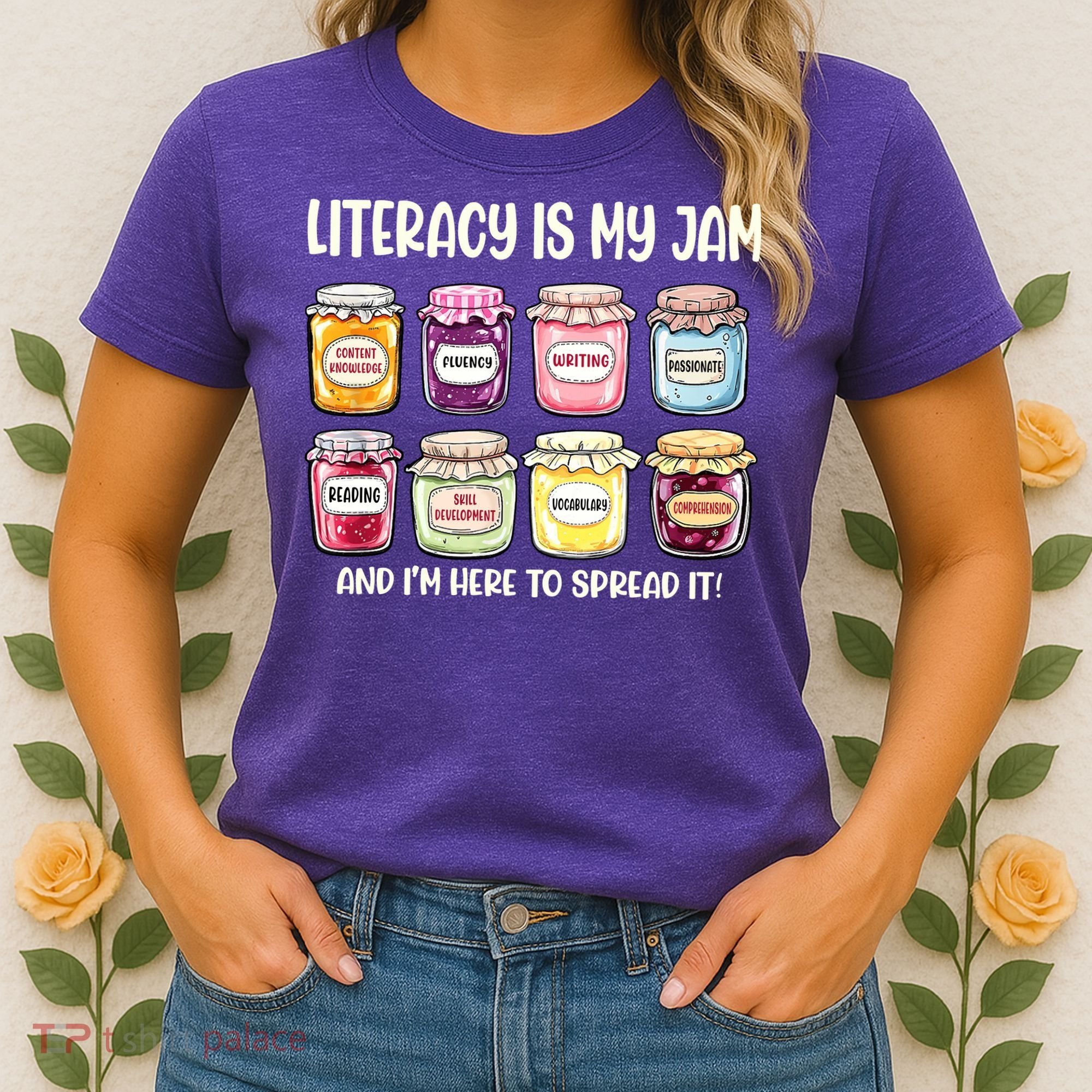 Teaching Literacy Is My Jam Gift For Teachers Women's T-Shirt