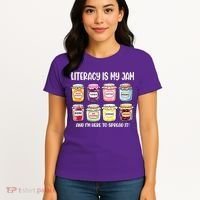 Teaching Literacy Is My Jam Gift For Teachers Women's T-Shirt thumb 4