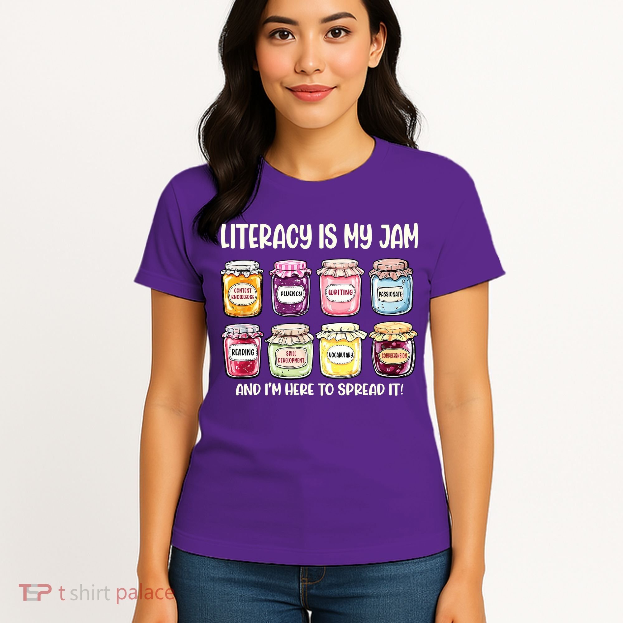 Teaching Literacy Is My Jam Gift For Teachers Women's T-Shirt
