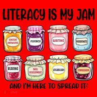 Teaching Literacy Is My Jam Gift For Teachers Santa Hat thumb 1