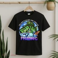 The Lake Is Calling And I Must Go Fishing T-Shirt thumb 2