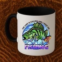 The Lake Is Calling And I Must Go Fishing Coffee Mug thumb 2