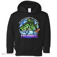 The Lake Is Calling And I Must Go Fishing Toddler Hoodie thumb 0