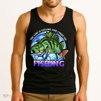 The Lake Is Calling And I Must Go Fishing Tank Top thumb 3