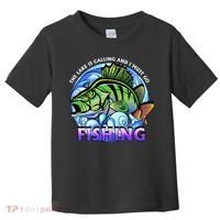 The Lake Is Calling And I Must Go Fishing Toddler T-Shirt thumb 0