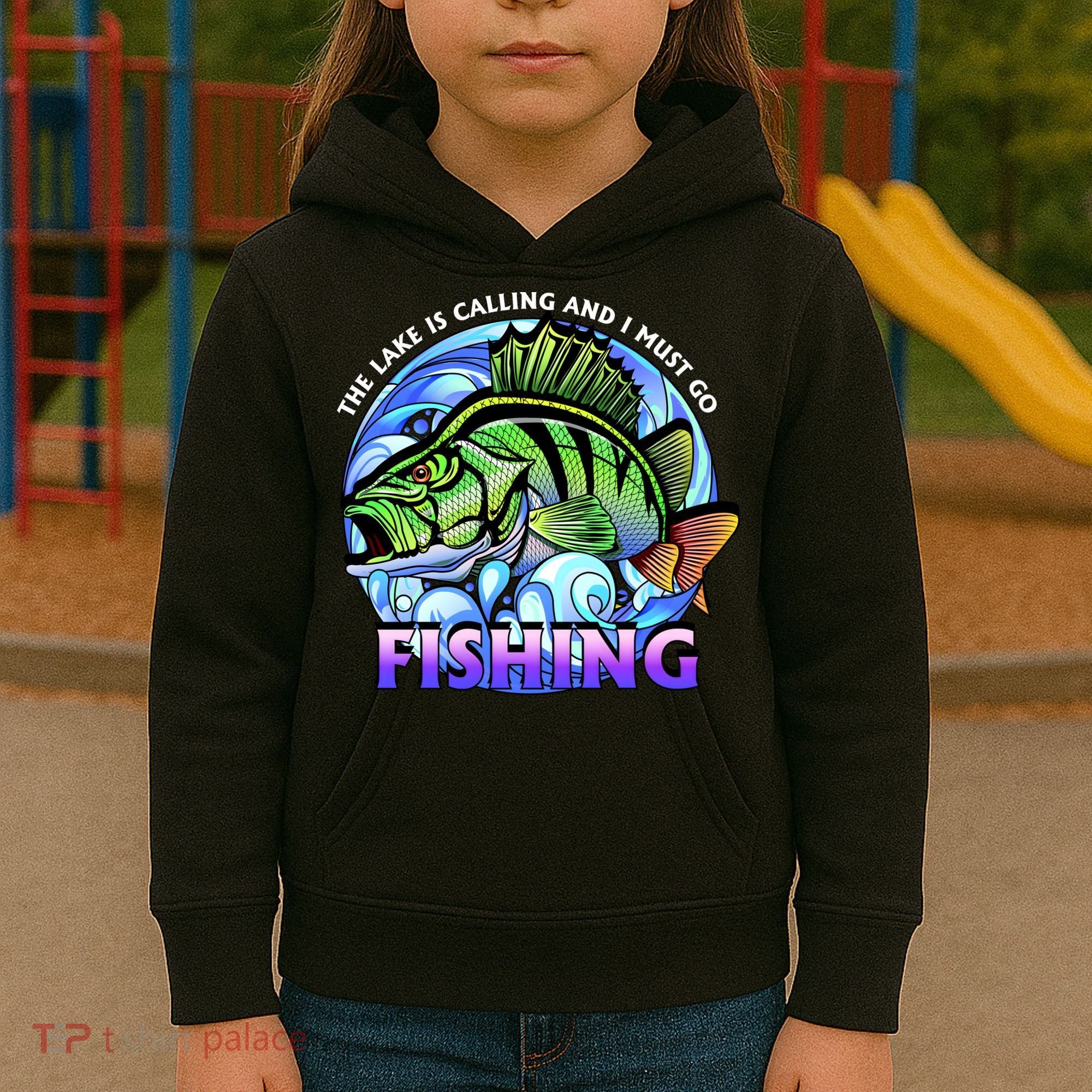 The Lake Is Calling And I Must Go Fishing Kids Hoodie