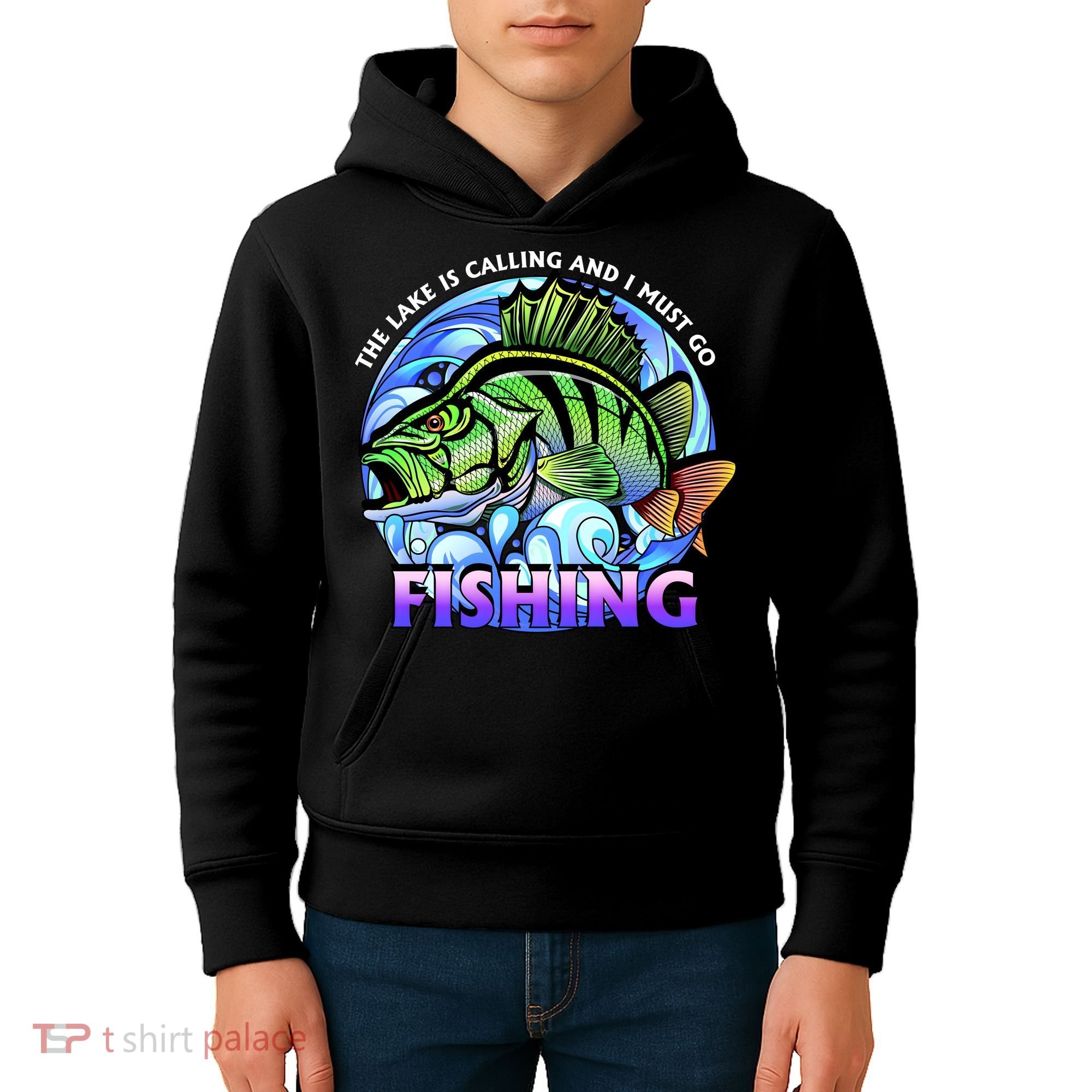 The Lake Is Calling And I Must Go Fishing Kids Hoodie