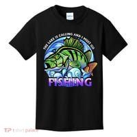 The Lake Is Calling And I Must Go Fishing Kids T-Shirt thumb 0