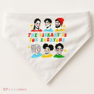 The Library Is For Everyone USA-Made Doggie Bandana