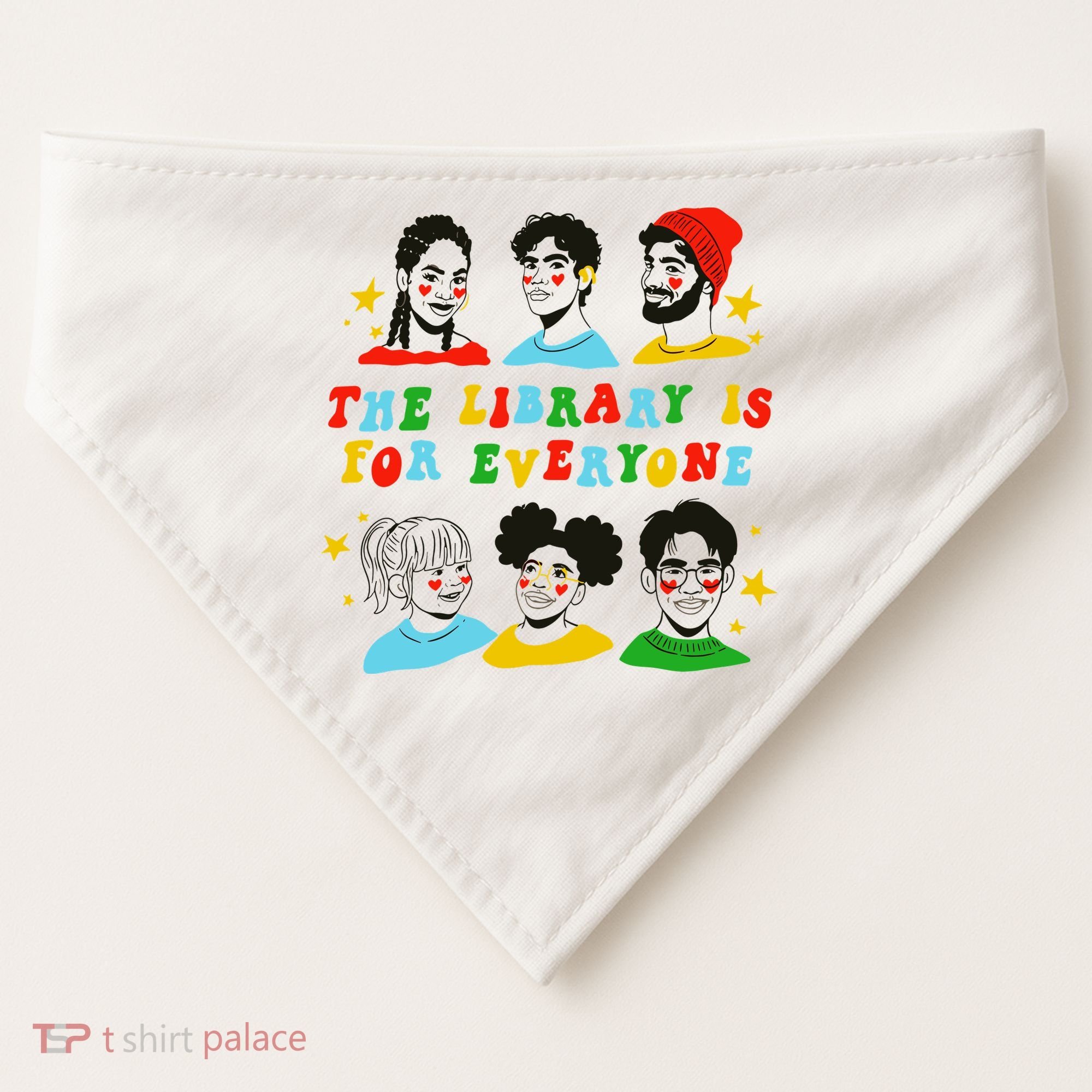 The Library Is For Everyone USA-Made Doggie Bandana