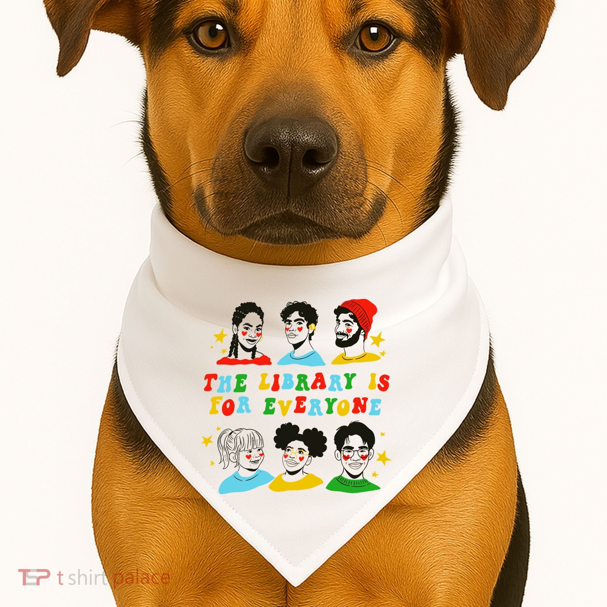 The Library Is For Everyone USA-Made Doggie Bandana