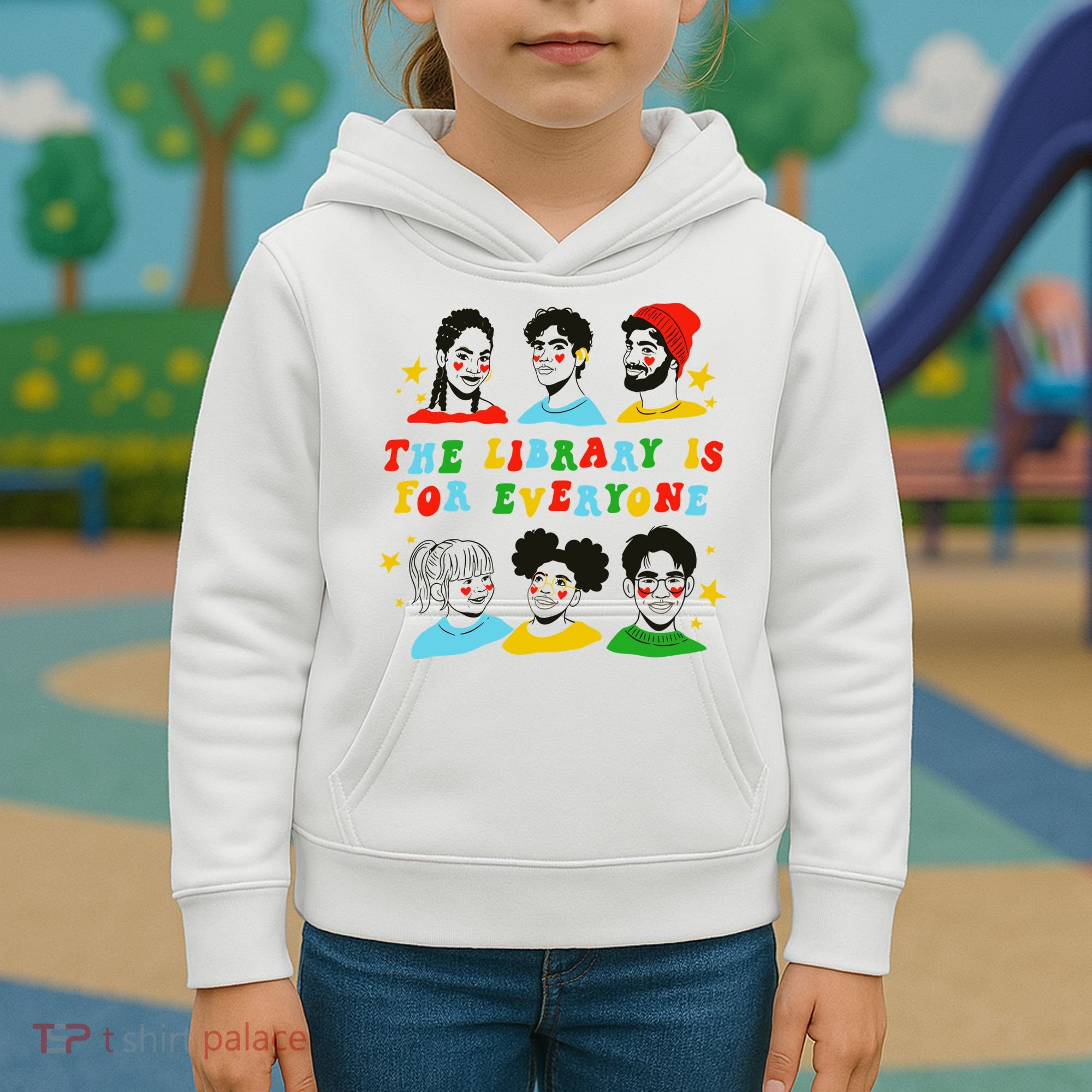 The Library Is For Everyone Kids Hoodie