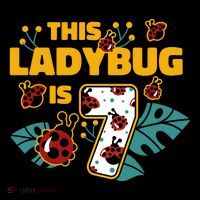 This Ladybug Is 7 Cute Gift Button thumb 1