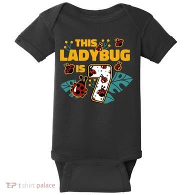 This Ladybug Is 7 Cute Gift Baby Bodysuit