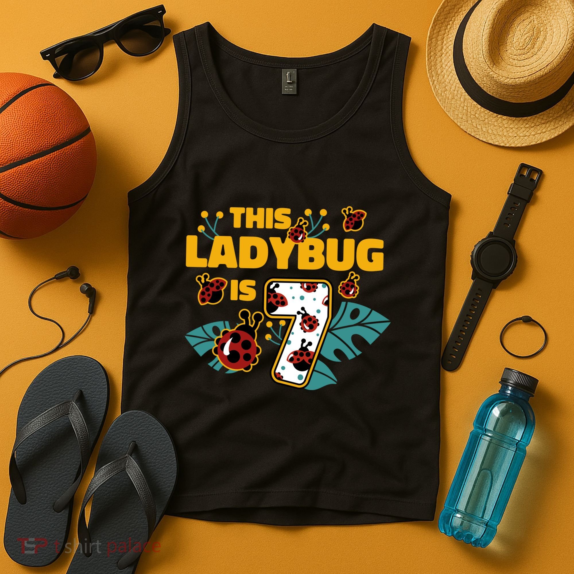 This Ladybug Is 7 Cute Gift Tank Top