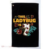 This Ladybug Is 7 Cute Gift Golf Towel thumb 0