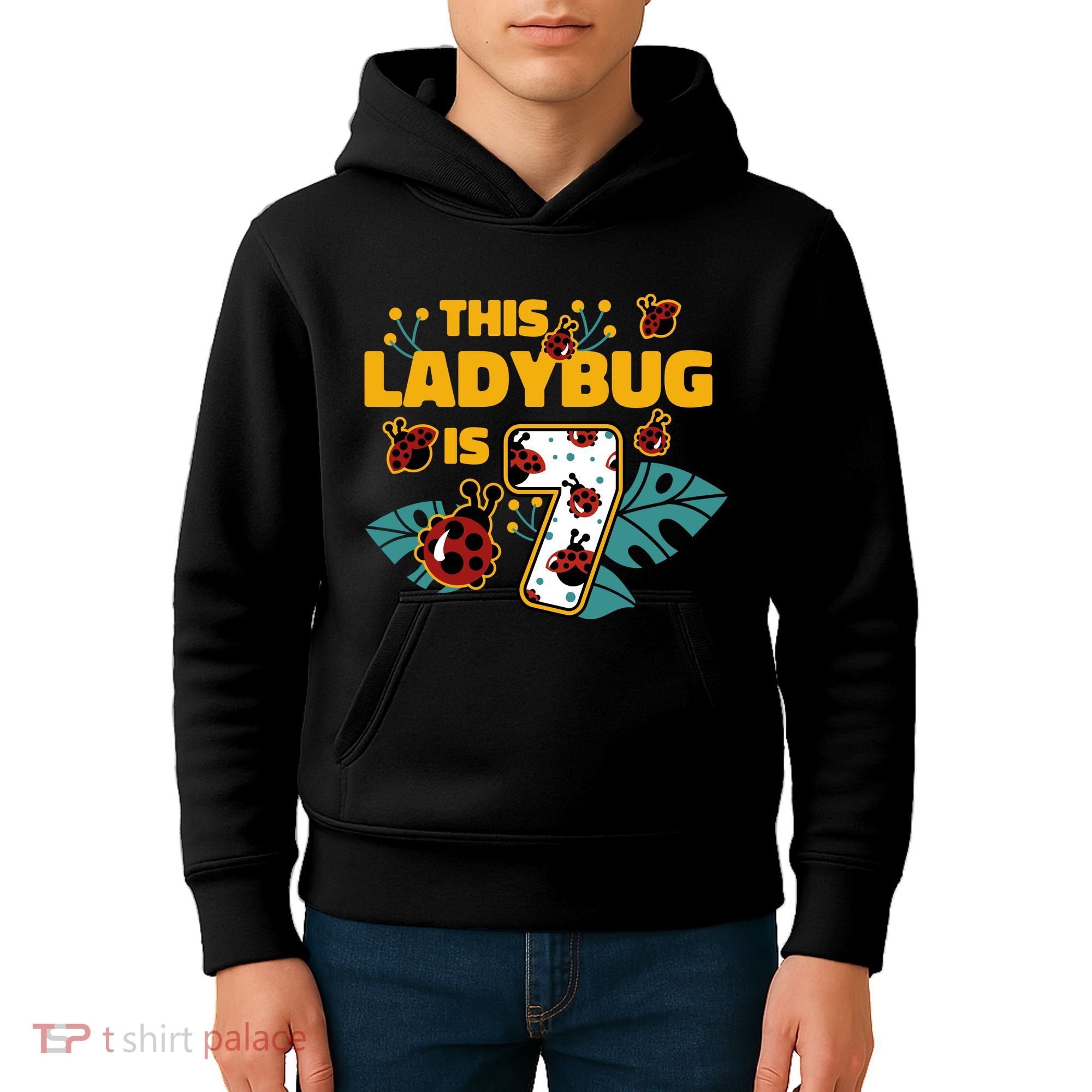 This Ladybug Is 7 Cute Gift Kids Hoodie