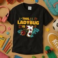 This Ladybug Is 7 Cute Gift Kids T-Shirt thumb 3