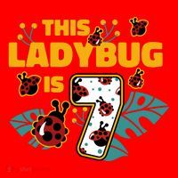 This Ladybug Is 7 Cute Gift Santa Hat thumb 1
