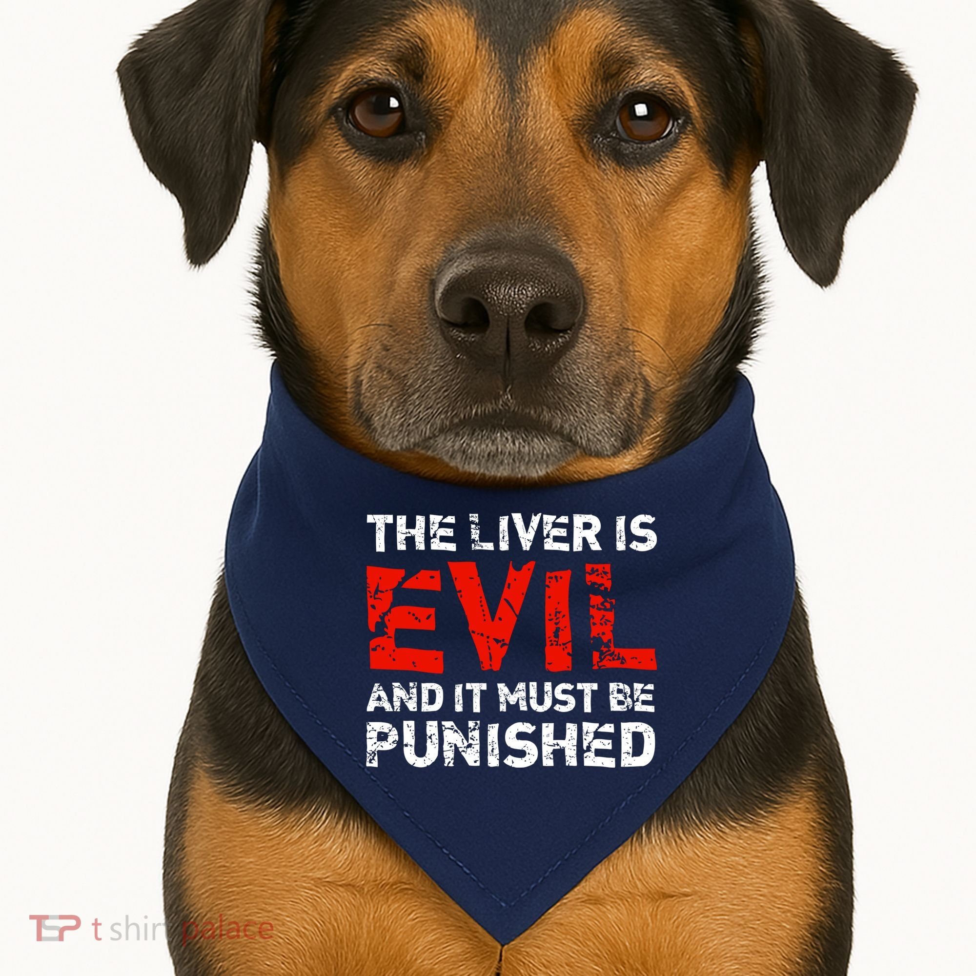 The Liver Is Evil And It Must Be Punished USA-Made Doggie Bandana