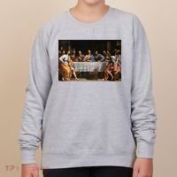 The Lord Jesus Christ With 12 Apostles On The Lords Supper Women's Sweatshirt thumb 0