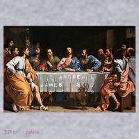 The Lord Jesus Christ With 12 Apostles On The Lords Supper Women's Sweatshirt thumb 2