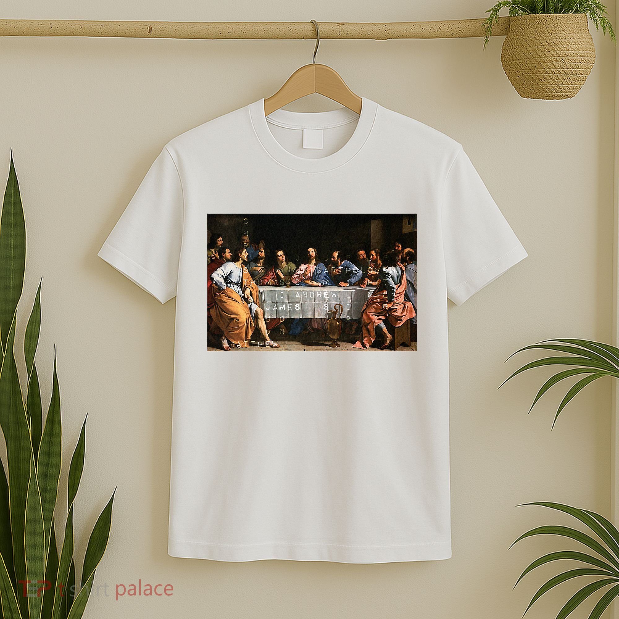 The Lord Jesus Christ With 12 Apostles On The Lords Supper T-Shirt