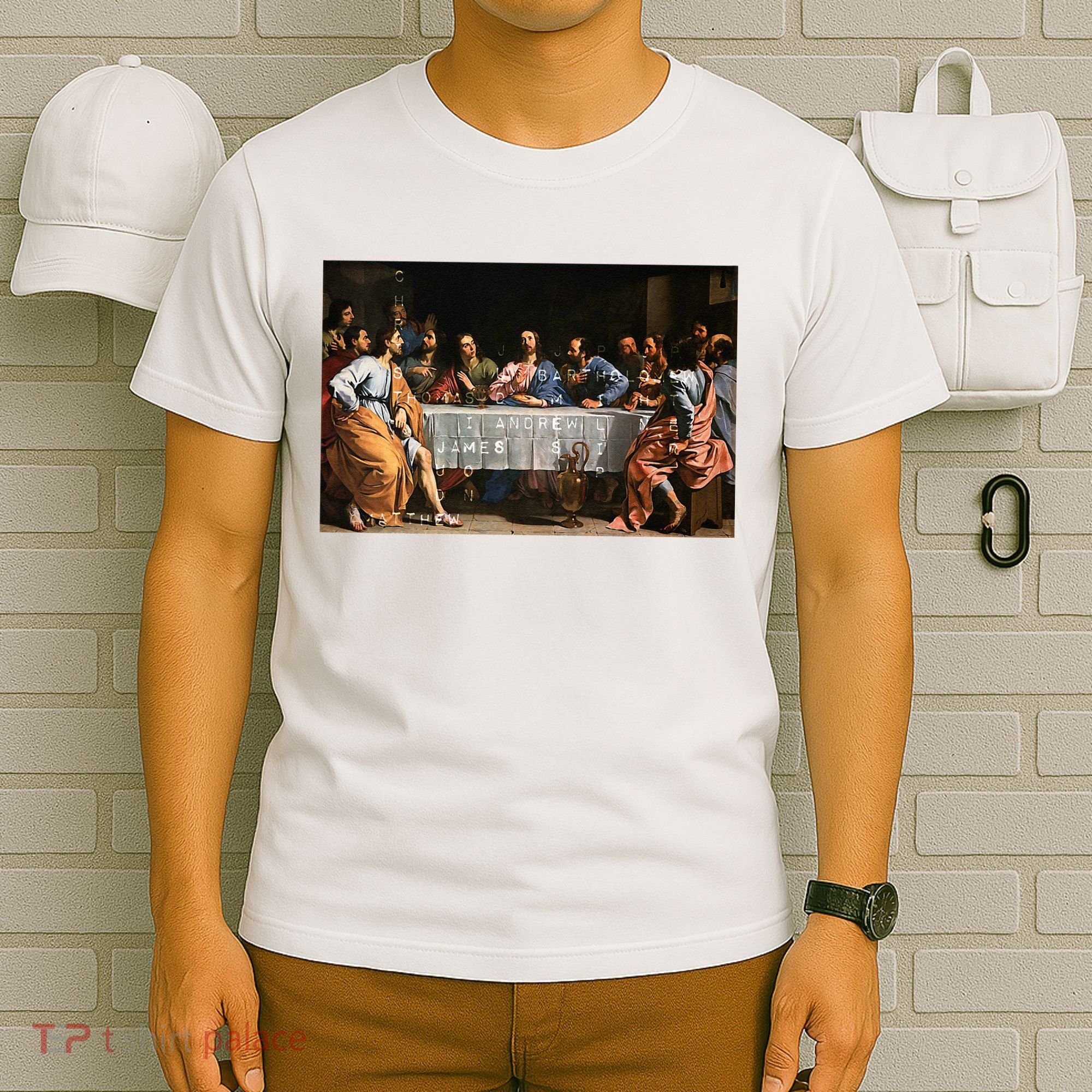 The Lord Jesus Christ With 12 Apostles On The Lords Supper T-Shirt