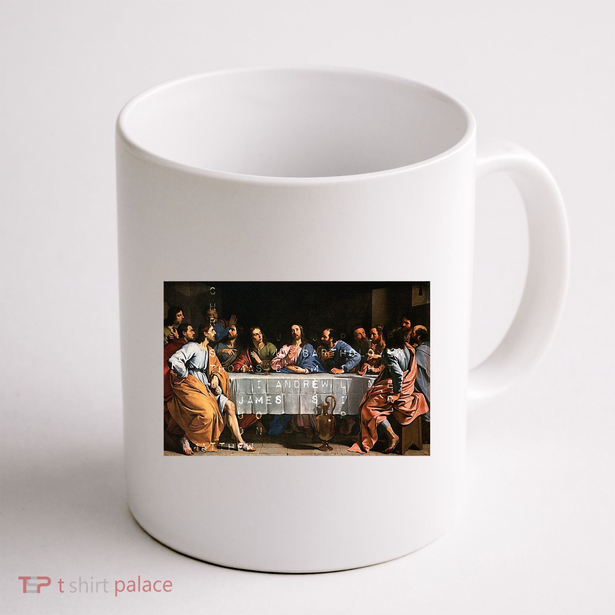 The Lord Jesus Christ With 12 Apostles On The Lords Supper Coffee Mug