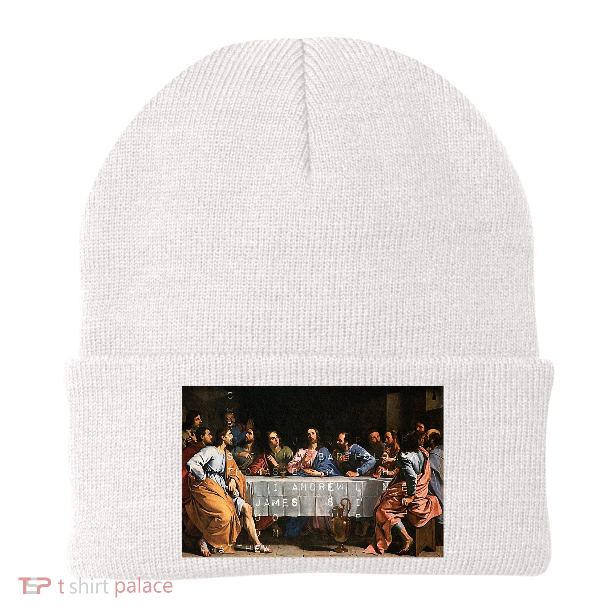The Lord Jesus Christ With 12 Apostles On The Lords Supper Beanie