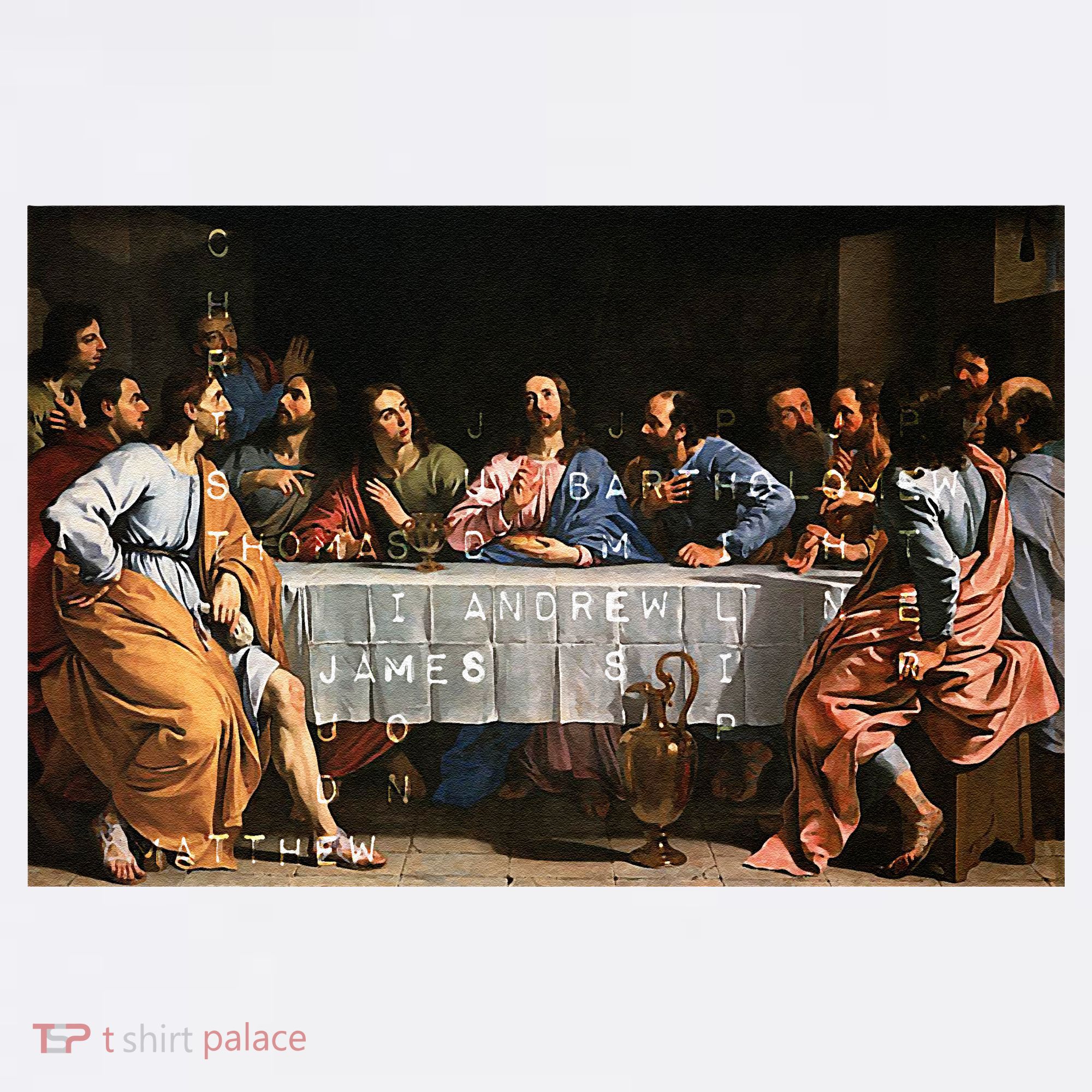 The Lord Jesus Christ With 12 Apostles On The Lords Supper Mousepad